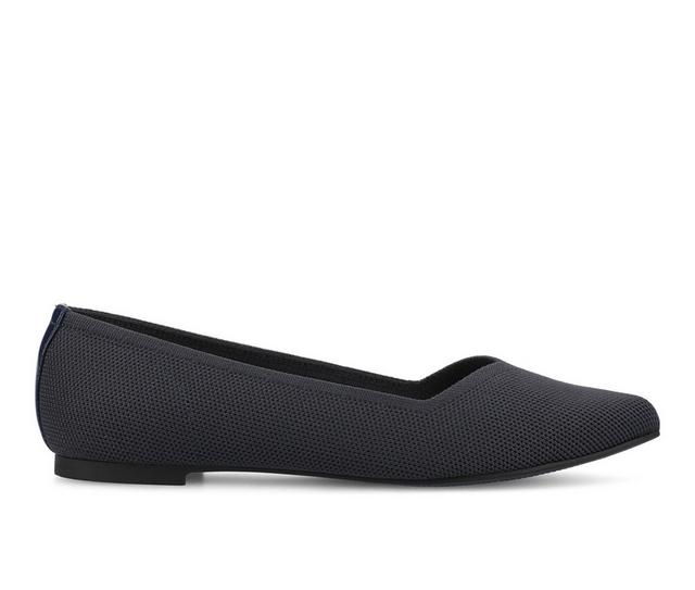 Women's Journee Collection Minnah Flats in Navy color