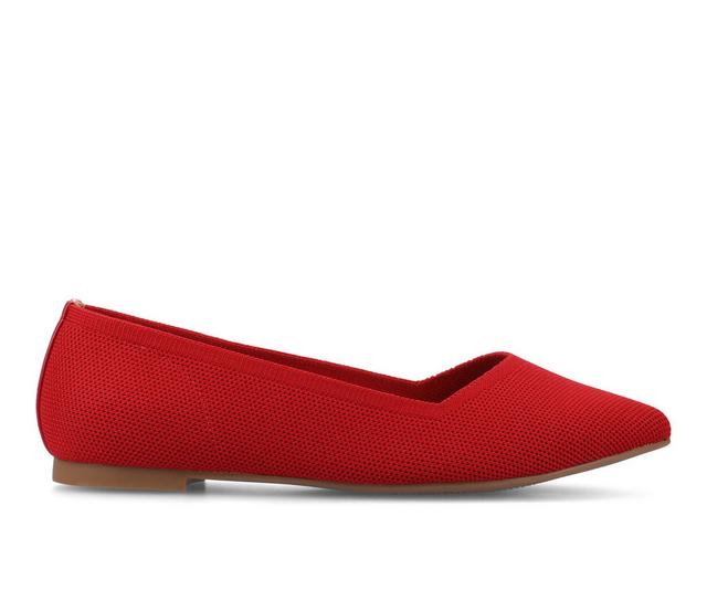 Women's Journee Collection Minnah Flats in Red color