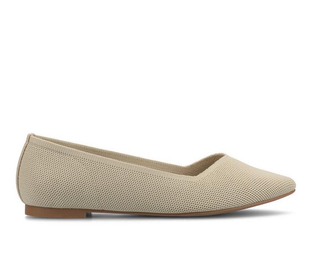 Women's Journee Collection Minnah Flats in Taupe color