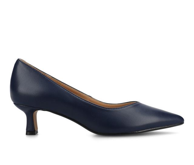 Women's Journee Collection Pammie Pumps in Navy color