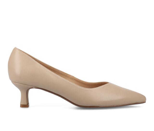 Women's Journee Collection Pammie Pumps in Taupe color