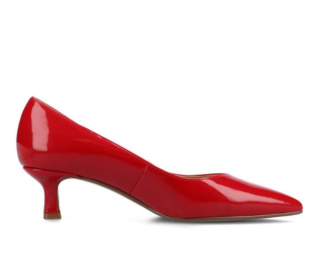 Women's Journee Collection Pammie Pumps in Red patnet color