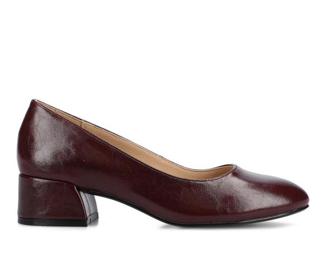 Women's Journee Collection SaarII Pumps in Patent Oxblood color