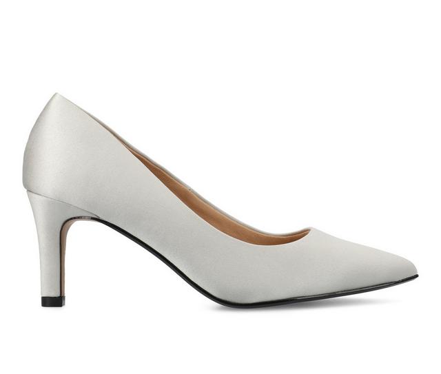 Women's Journee Collection Scylee Pumps in Silver Satin color