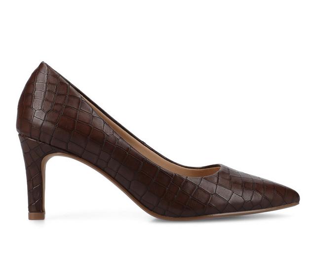 Women's Journee Collection Scylee Pumps in Brown color