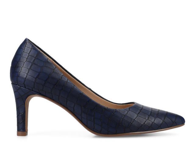 Women's Journee Collection Scylee Pumps in Croco Blue color