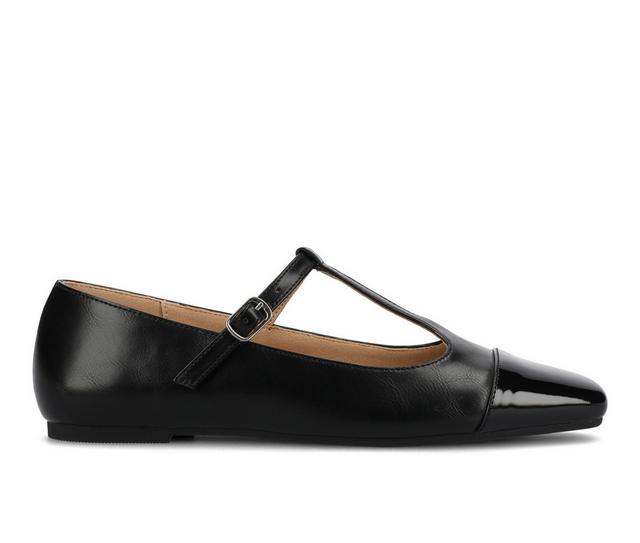 Women's Journee Collection Theah Mary Jane Flats in Black color