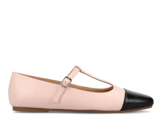Women's Journee Collection Theah Mary Jane Flats in Pink color