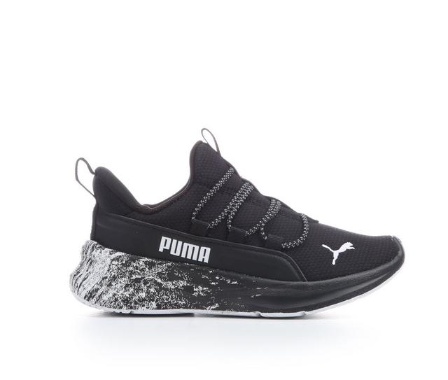 Puma One4All 2.0 Preschool Wide Boys Running Shoes in Black/Black/Wht color