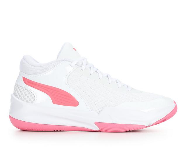 Kids' Puma Infant & Toddler Court Pro 2.0 JR Basketball Shoes in White/Pink color