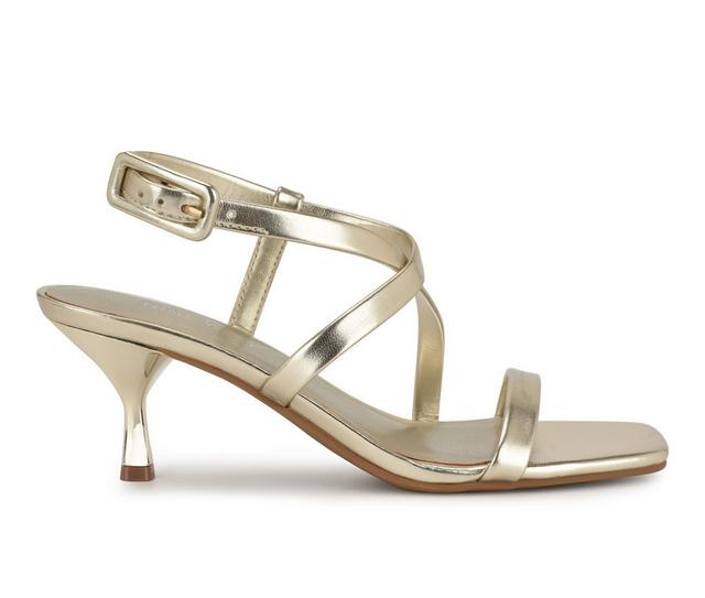 Women's Nine West Hinell Dress Sandals in Gold color