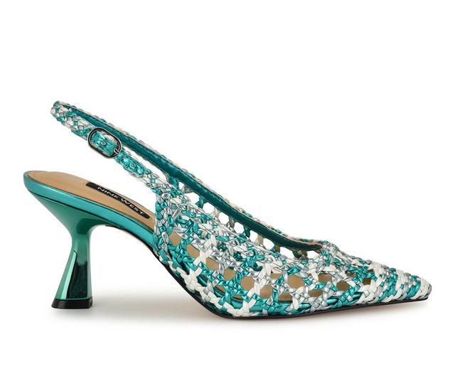Women's Nine West Madalene Pumps in Green Multi color