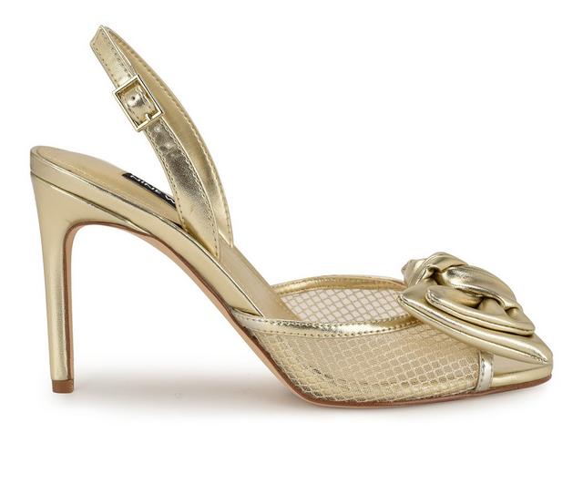 Women's Nine West Gergia Dress Sandals in Gold color