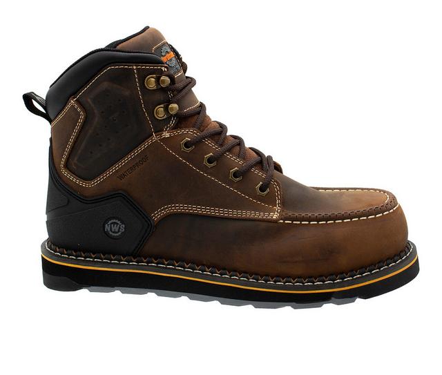 Men's Northside Roanoke St Work Boots in Dark brown color