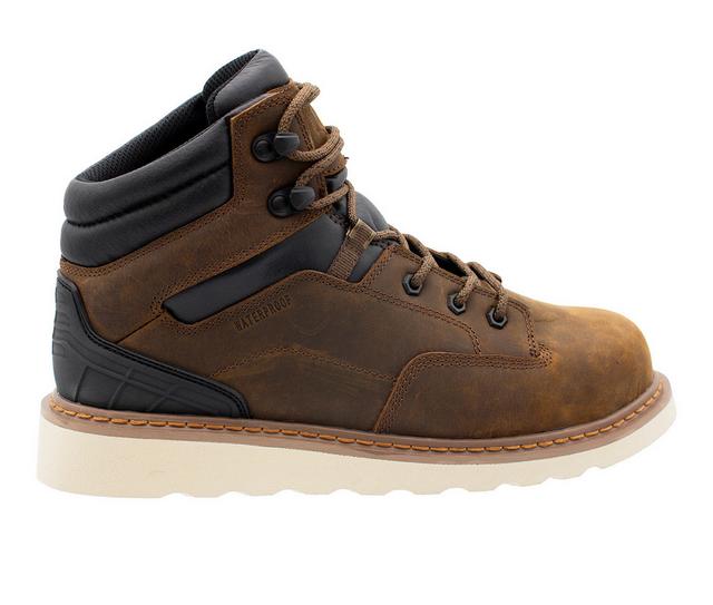 Men's Northside Garner Wide Ct Work Boots in Medium Brown color