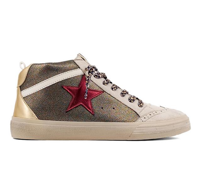 Women's Shu Shop Paulina High-Top Sneakers in Gold black color