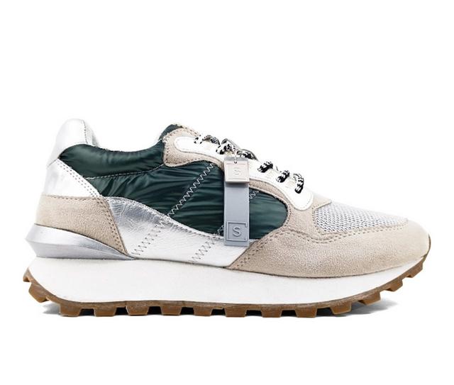 Women's Shu Shop Phoebe Sneakers in Metallic olive color