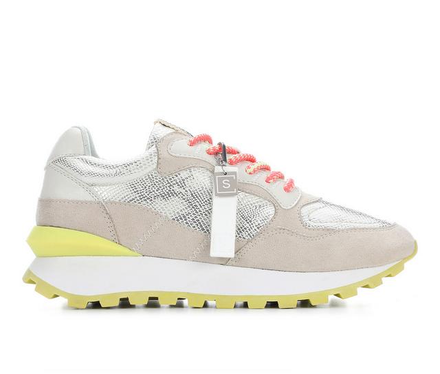 Women's Shu Shop Phoebe Sneakers in Silver Snake color