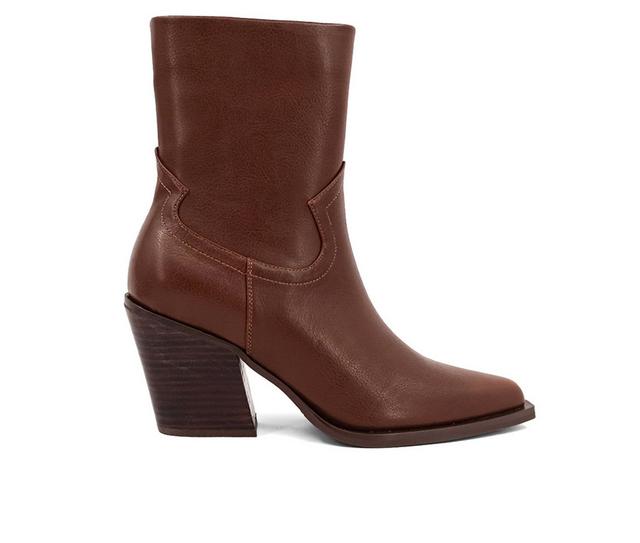Women's Shu Shop Victoria Booties in Cognac color
