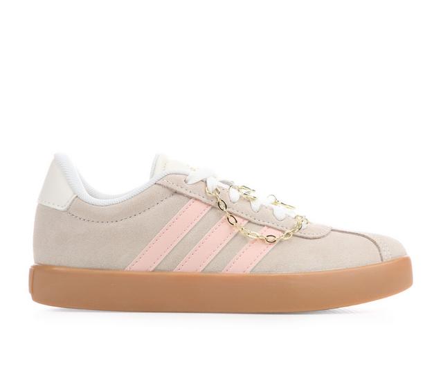 Girls' Adidas Little Kid & Big Kid VL Court 3.0 Suede Sneakers in Linen/Shoelery color