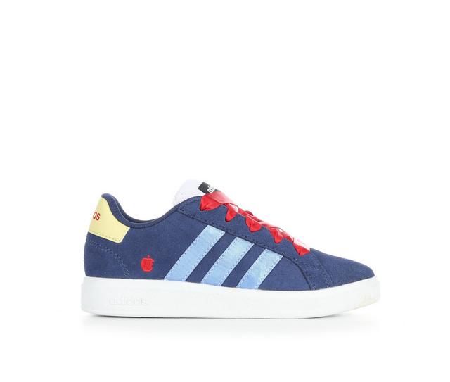 Kids' Adidas Grand Court 00's Snow White Sneakers in Royal/Blue/Red color