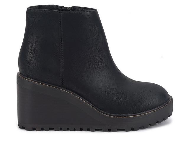 Women's Yellow Box Alexis Booties in Black color