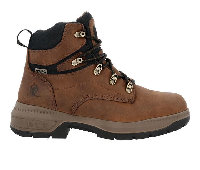 Men's Rocky Worksmart 6" Work Boots in Brown color