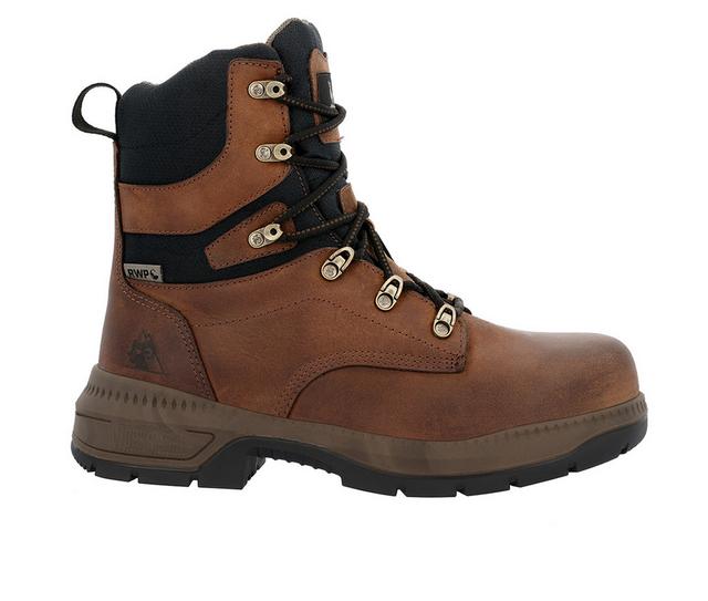 Men's Rocky Worksmart 8" Work Boots in Brown color