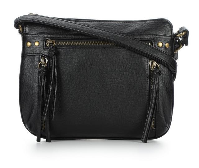 Bueno Of California Pebbl Wash Crossbody Handbag in Black color