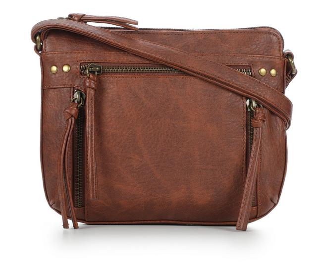 Bueno Of California Pebbl Wash Crossbody Handbag in British Tan color