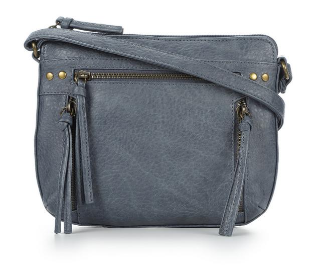 Bueno Of California Pebbl Wash Crossbody Handbag in Denim color