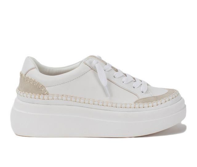 Women's Yellow Box Eloise Slip-On Sneakers in White color