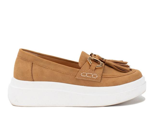 Women's Yellow Box Erina Loafers in Almond color