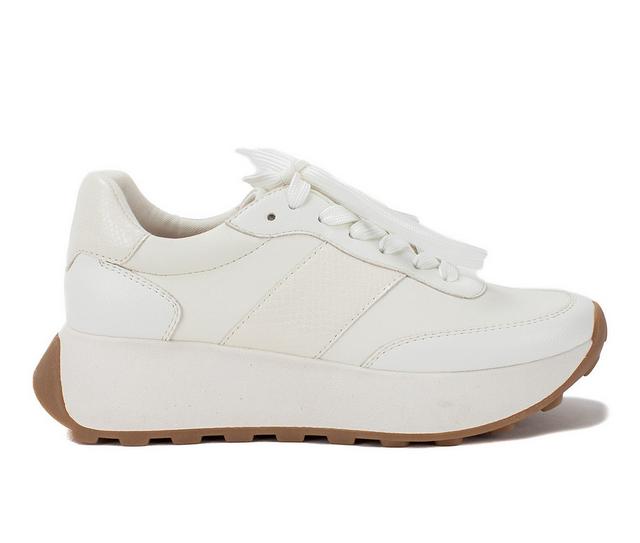 Women's Yellow Box Harrah Sneakers in White color