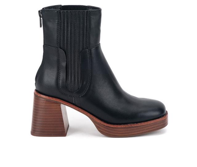 Women's Yellow Box Ivanka Booties in Black color