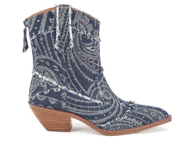 Women's Yellow Box Lavinia Western Boots in Denim color