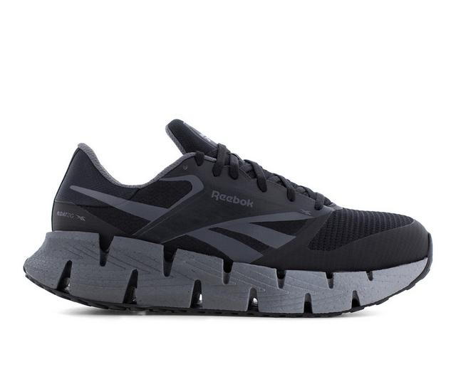 Men's REEBOK WORK FloatZig Work Shoes in Black Gray color