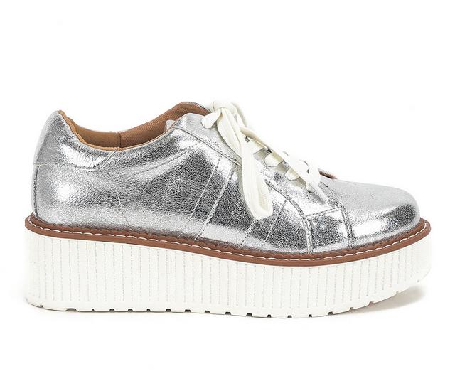 Women's Yellow Box Marcell Platform Sneakers in Silver color