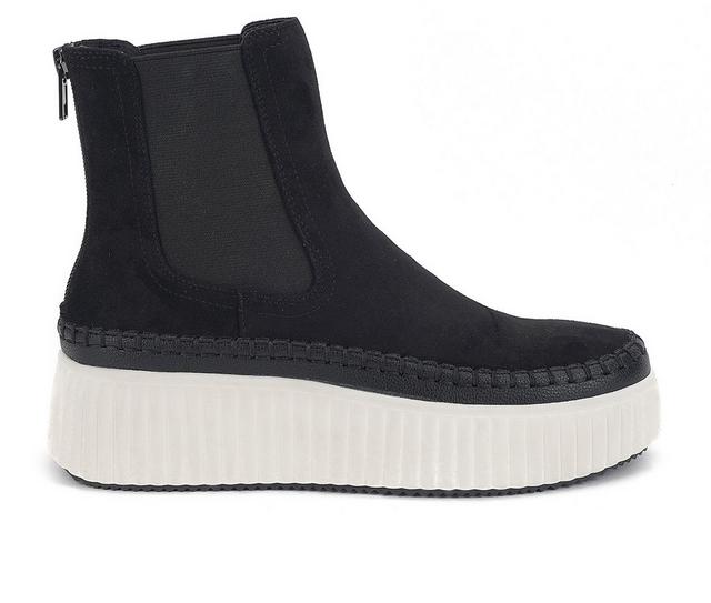 Women's Yellow Box Marliza Chelsea Sneaker Boots in Black color