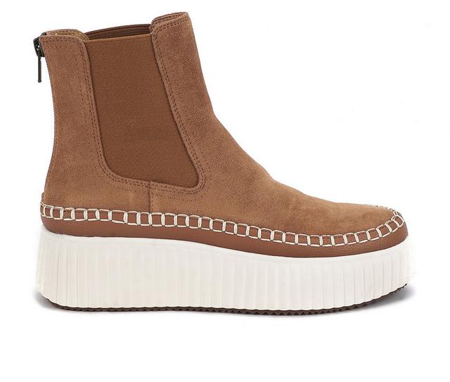 Women's Yellow Box Marliza Chelsea Sneaker Boots in Tan color