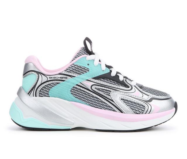 Girls' Skechers Little Kid & Big Kid S2K Running Shoes in Silver/Multi color