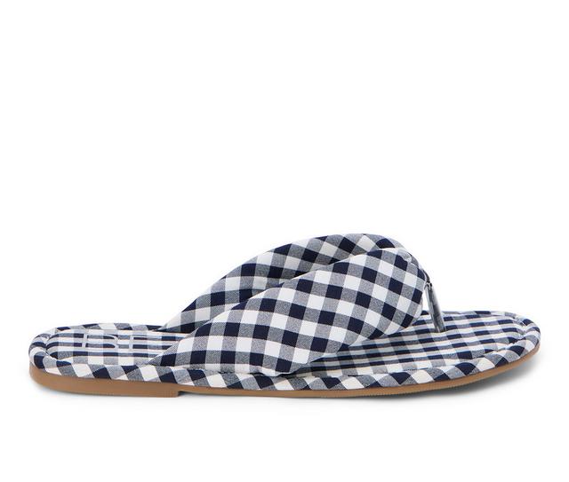 Women's Beach by Matisse Gidget Sandals in Navy Gingham color