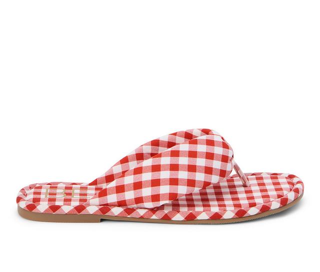 Women's Beach by Matisse Gidget Sandals in Red Gingham color