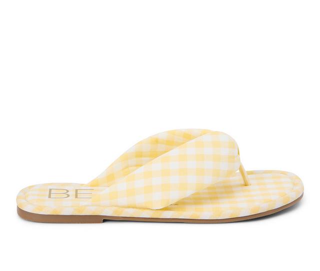 Women's Beach by Matisse Gidget Sandals in Yellow Gingham color