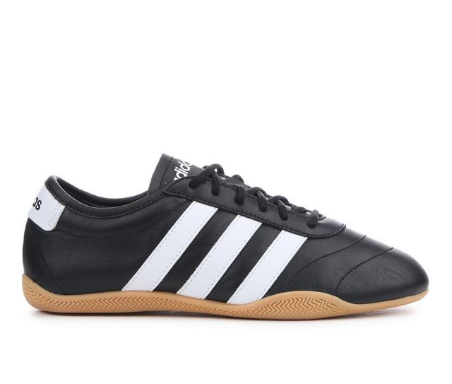 Women's Adidas Grand Court Lo Sneakers in Black/White/Gum color