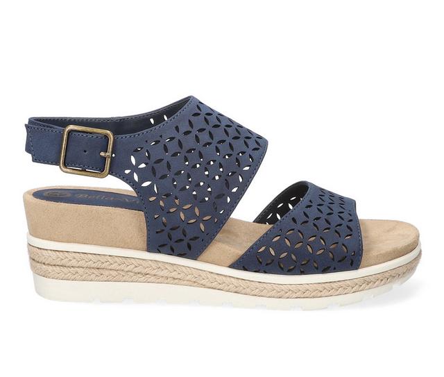 Women's Bella Vita Inaya Wedges in Navy color