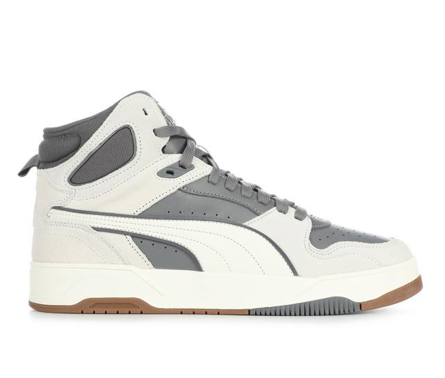 Men's Puma RBD Break Mid Sneakers in Lt Gry/Dark Gry color