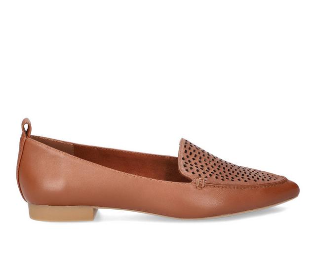 Women's Bella Vita Alessi Perf Flats in Dark Tan color