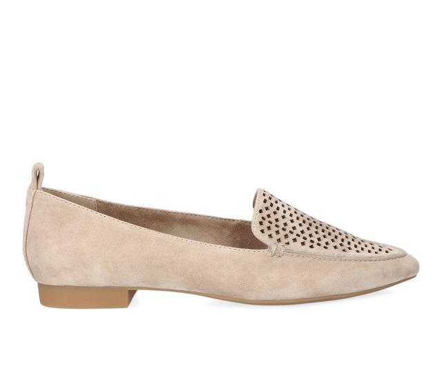 Women's Bella Vita Alessi Perf Flats in Almond Suede color