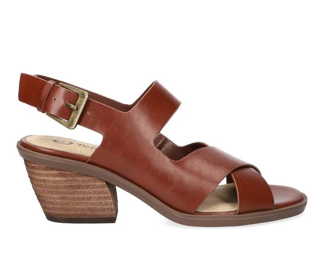 Women's Bella Vita Cameron Heeled Sandals in Dark Tan color